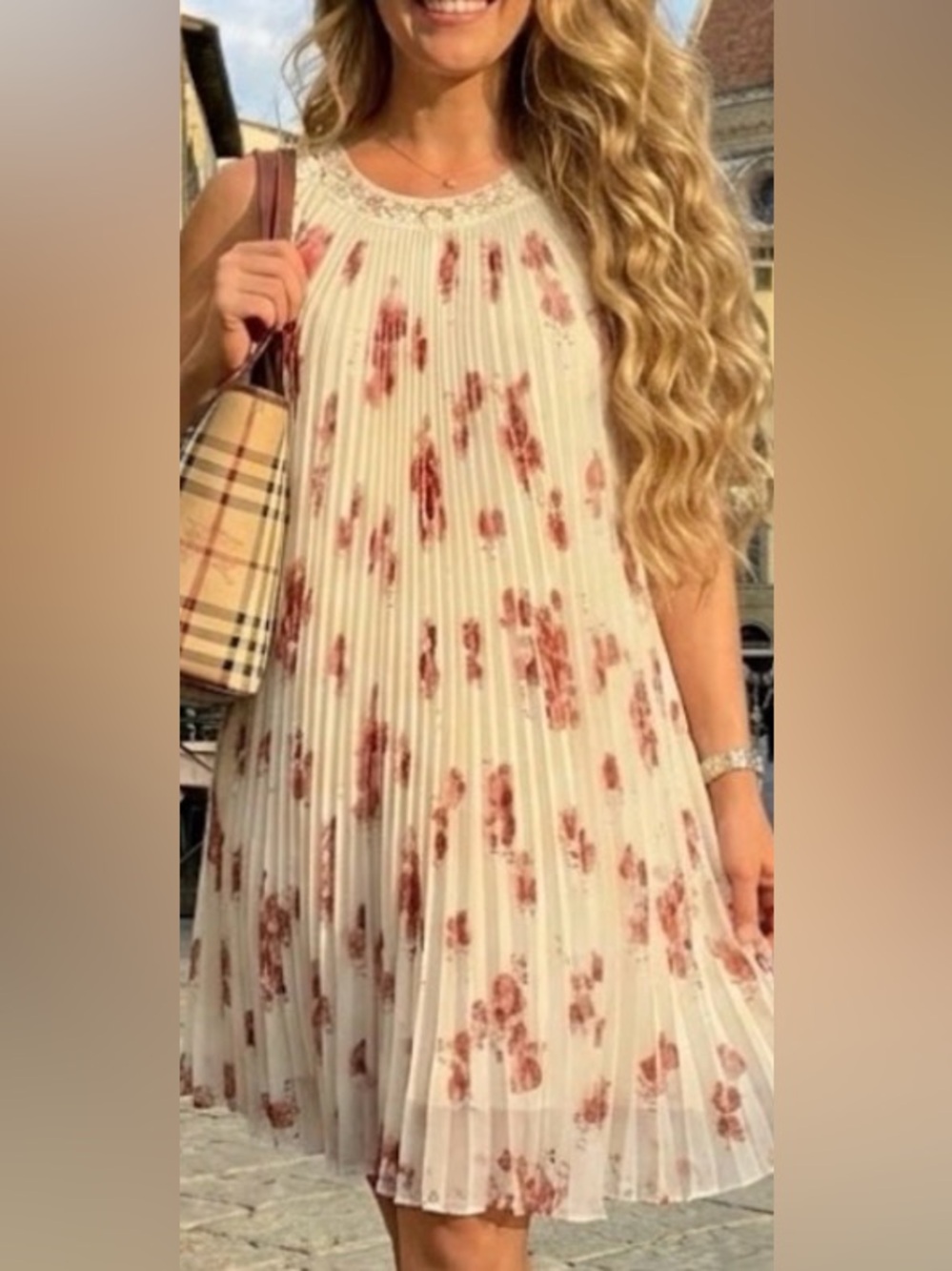 Free People pleated midi Dress M
